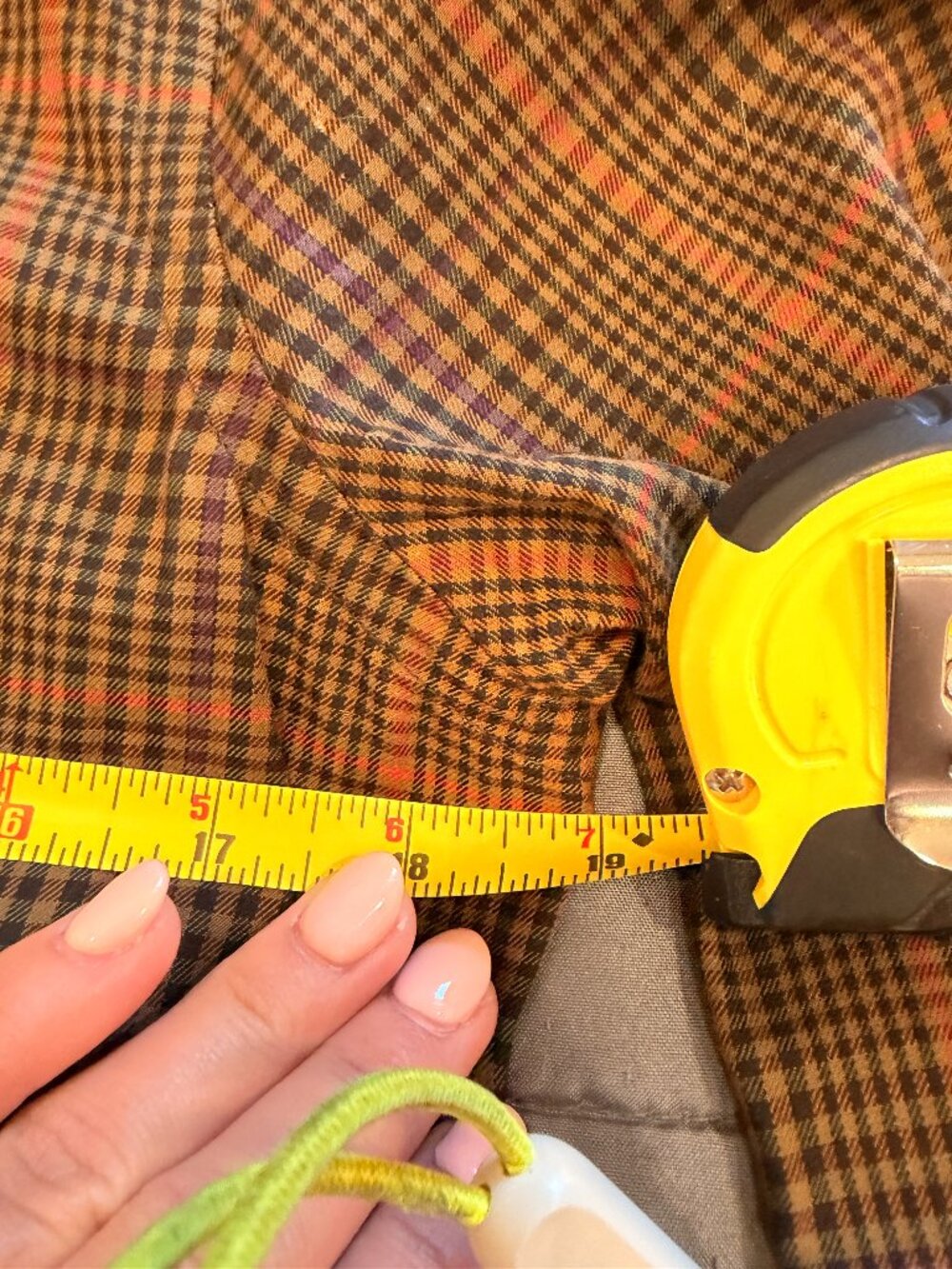 Lauren Ralph Lauren Plaid Classic Cotton Brown Button Down - Picture 8 of 9